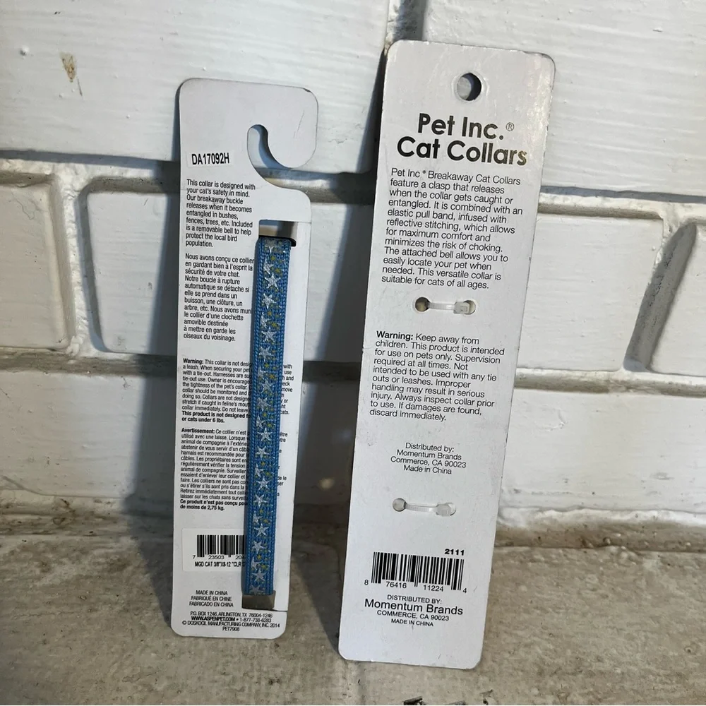 2 New Cat Collars - Breakaway with Bells